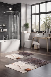 Mijölnir Juego de alfombrillas de baño CT-5273 de 2 piezas